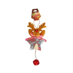 Christmas Bell Pendant Santa Claus Snowman Elk Bear Doll Xmas Tree Ornament - 2