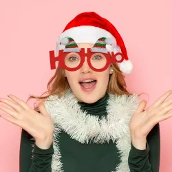Christmas Glasses - HO HO - 1