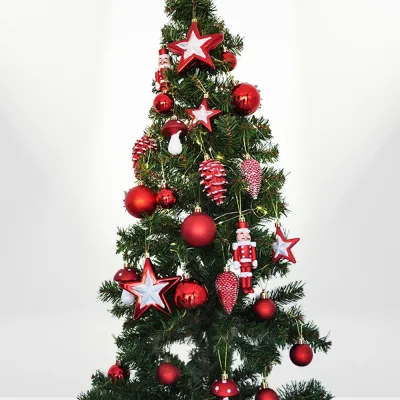 Red Christmas Ornaments Set - 24 pcs - 1