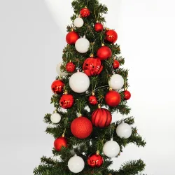 Red Christmas Ornaments Set - 87 pcs - 1