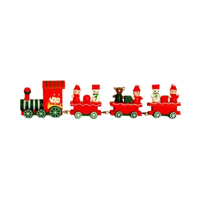 Christmas Wooden Train - Red - 2