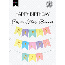 Kikajoy - Colorful Macaron Happy Birthday Banner