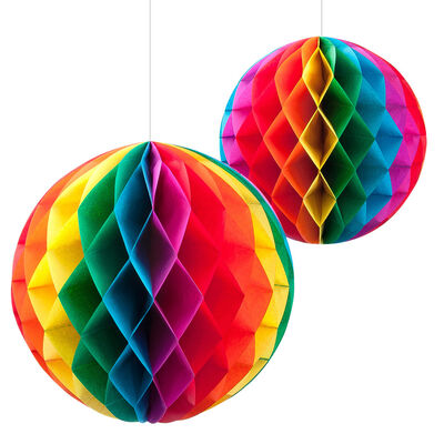 Colorful Paper Honeycomb Balls
