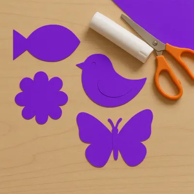 Purple Construction Paper - 1