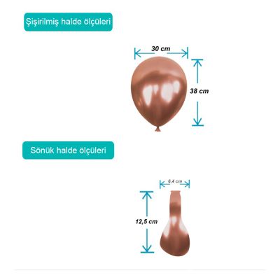 Copper Metallic Balloons 12