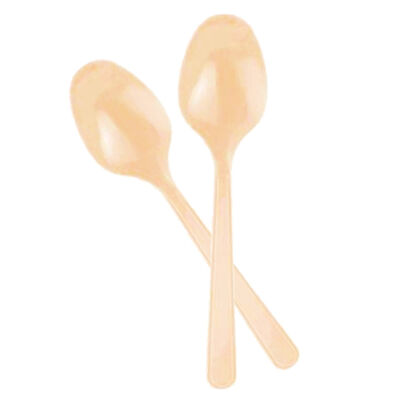 Cream Plastic Spoons - 1