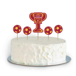 Champion Sarı Kırmızı Cupcake Süsü - Kikajoy (1)
