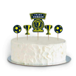 Champion Sarı Lacivert Cupcake Süsü - Kikajoy (1)