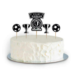 Champion Siyah Beyaz Cupcake Süsü - Kikajoy (1)