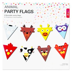 Kikajoy - Cute Animal Triangle Flag Banner