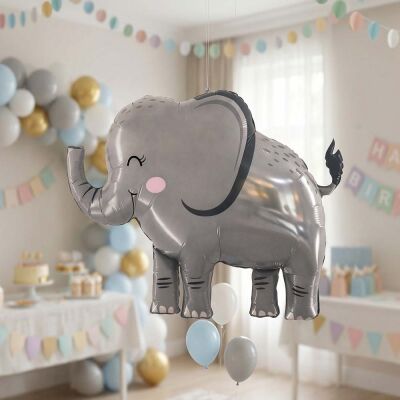 Cute Elephant Foil Balloon - 1