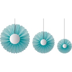 Daisy Paper Fans - 3 pcs - Thumbnail