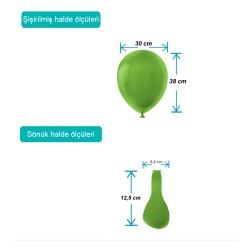 Dark Green Pastel Balloons 12