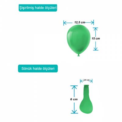 Dark Green Pastel Balloons 5