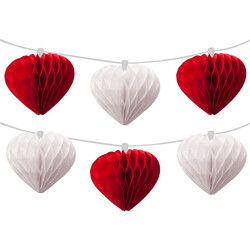 Decoration Heart - Red & White - Kikajoy (1)
