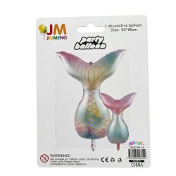Pastel Renkli Holografik Deniz Kızı Kuyruğu Balon - 2