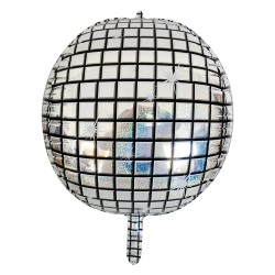 Gümüş Disko Topu Folyo Balon - Thumbnail