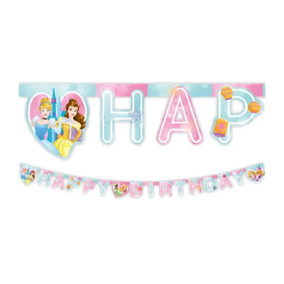 Disney Princess Happy Birthday Harf Afiş