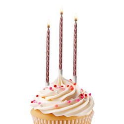 Simli Rose Gold Doğum Günü Mumları - 
