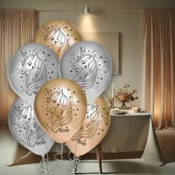 Elegant Unicorn Metallic Balloons - 1
