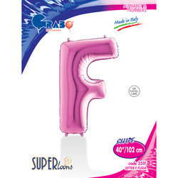 Grabo - F Harf Grabo Fuşya Folyo Balon 40