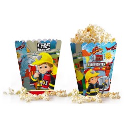 Kikajoy - Firefighters Popcorn Boxes