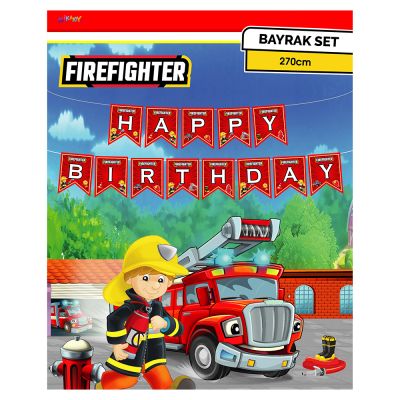 Firefigters Happy Birthday Harf Afiş