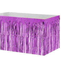 Foil Fringe Table Skirt - Fuchsia - 2