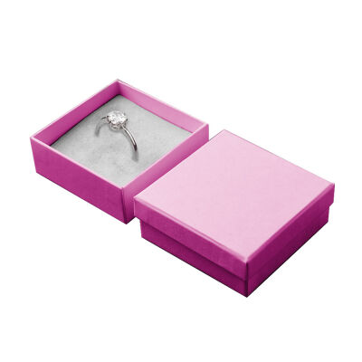 Fuchsia Cotton-Filled Ring Box - 1
