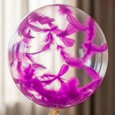 Fuchsia Craft Rooster Feathers - 1