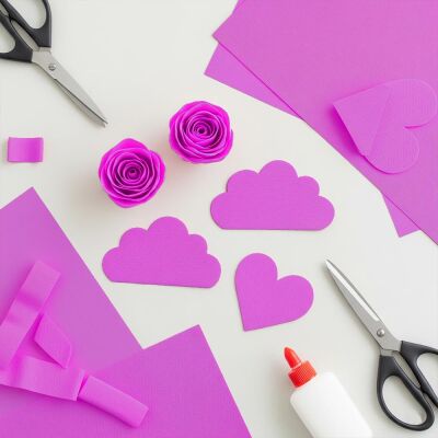 Fuchsia Crepe Paper - 1