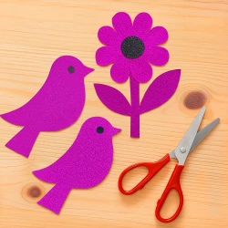 Fuchsia Glitter Cardstock Sheet - 1
