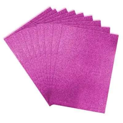 Fuchsia Glitter EVA Craft Foam Sheet - 2