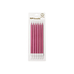 Fuchsia Long Birthday Candle Set - 15 cm (6 Pieces) - Kikajoy (1)