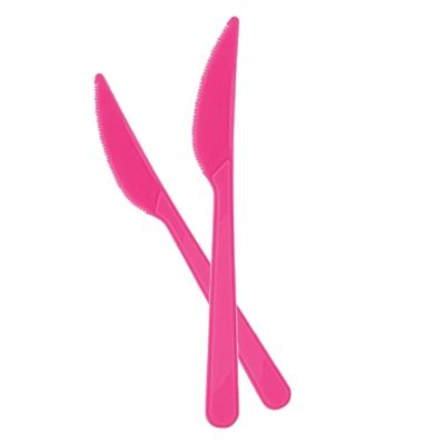 Fuchsia Plastic Knives - 1