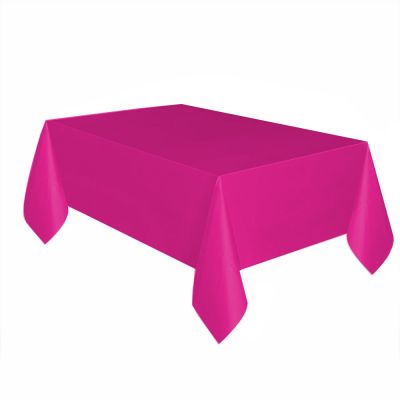 Fuchsia Plastic Table Cover - 2