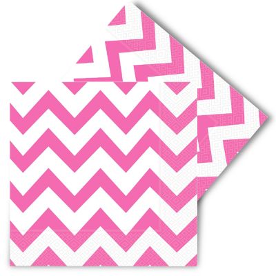 Fuchsia Zigzag Paper Napkins - 1