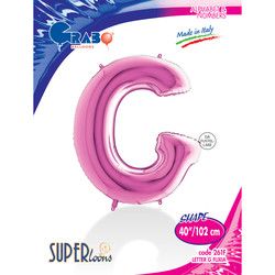 Grabo - G Harf Grabo Fuşya Folyo Balon 40