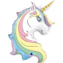 Grabo - Macaron Unicorn Head Grabo Folyo Balon 39