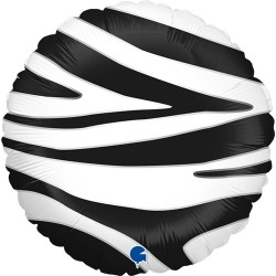 Grabo - Zebra Striped Grabo Folyo Balon 18