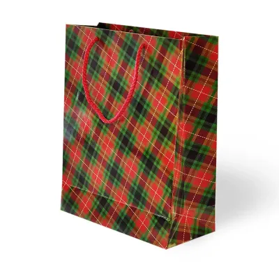 Gift Bags - Green Plaid - 1