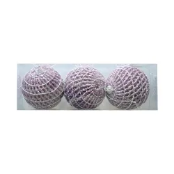 Glitter Ball Ornament - Purple - (1)