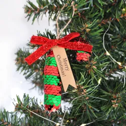 Glitter Christmas Tree Decoration - (1)