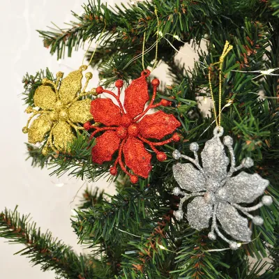 Glitter Flower Ornament - 1