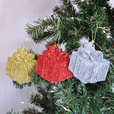 Glitter Gift Box Ornament - 1