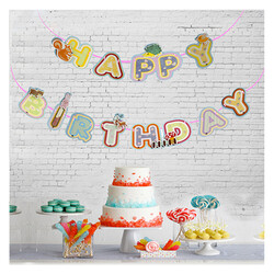 Glitter Happy Birthday Banner - Thumbnail