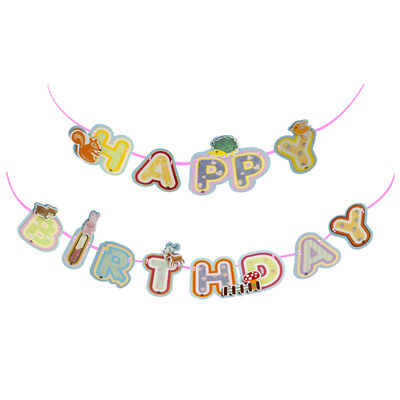 Glitter Happy Birthday Banner