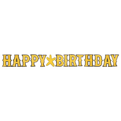 Glitter Happy Birthday Letter Banner - Thumbnail