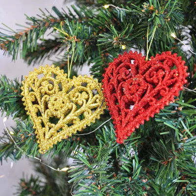 Glitter Heart Ornament - 1