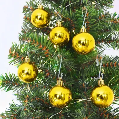 Gold Christmas Ball Ornaments - 1